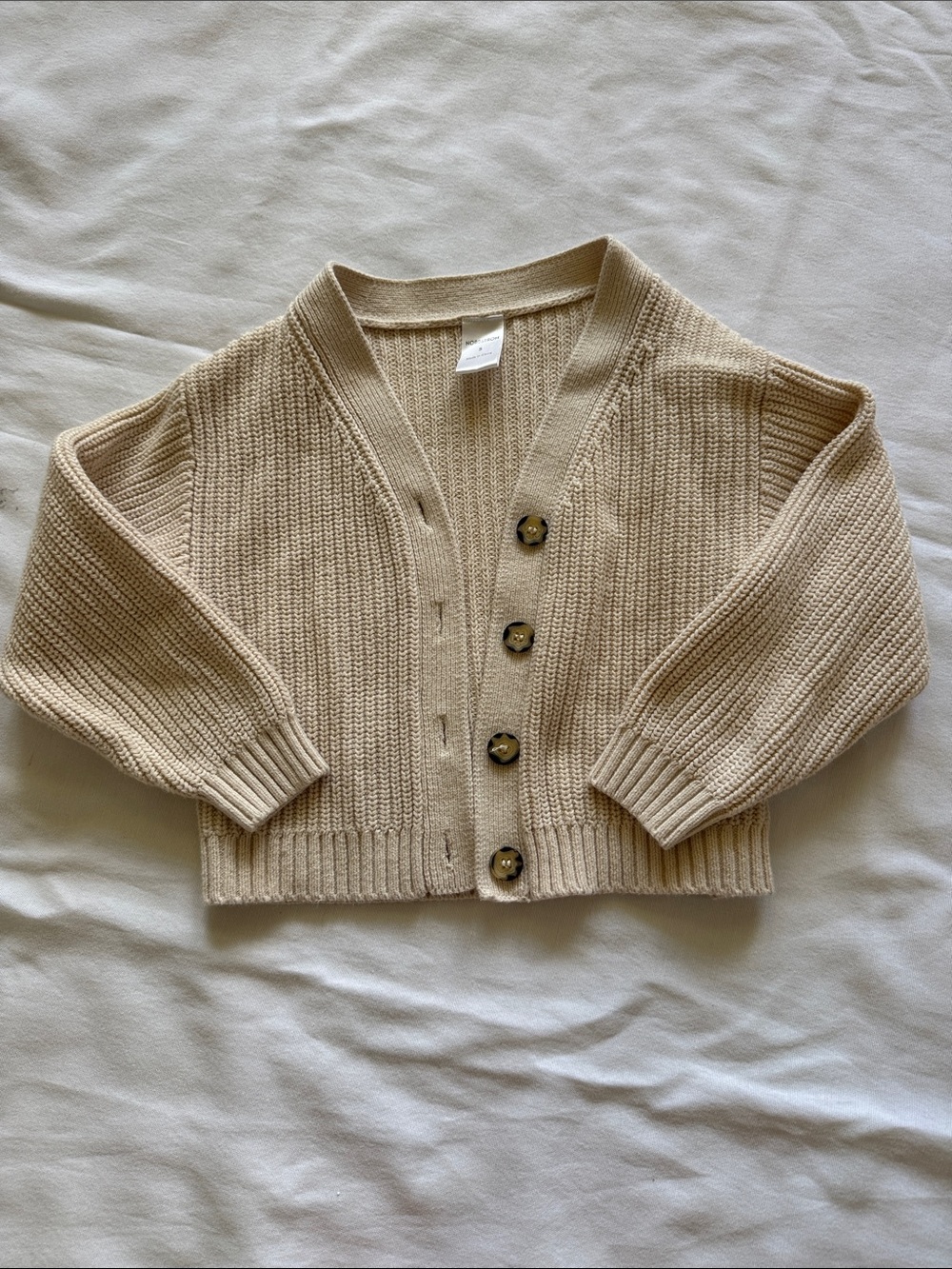 Nordstrom Chunky Button-Front Cardigan - Beige